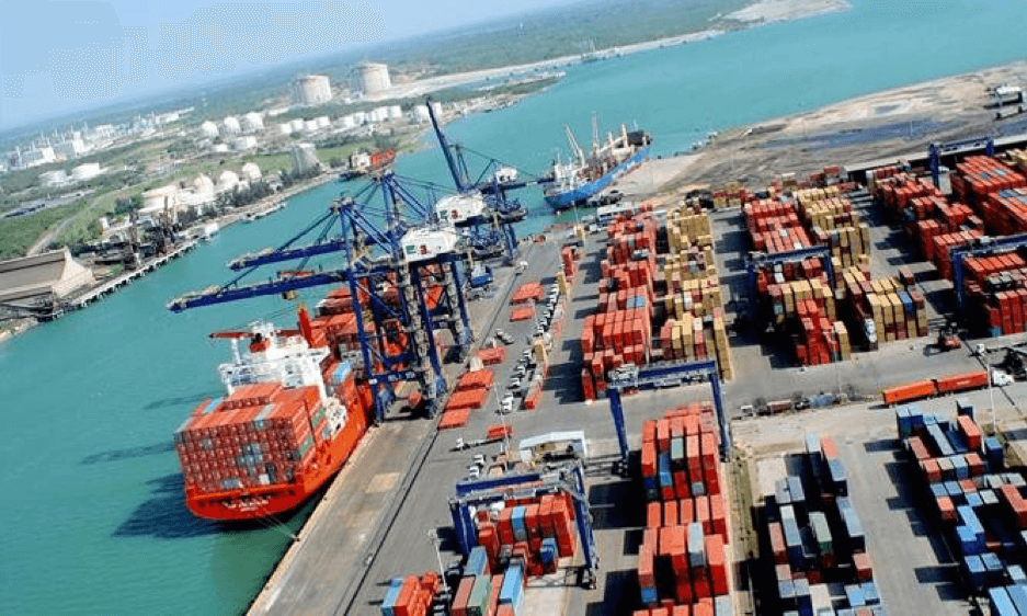 Container Terminal in Victoria, Southern Eastern Australia.