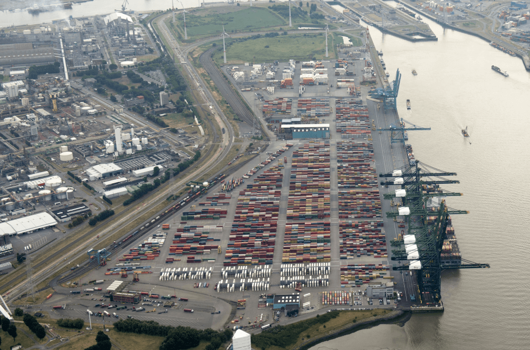 antwerp port top view