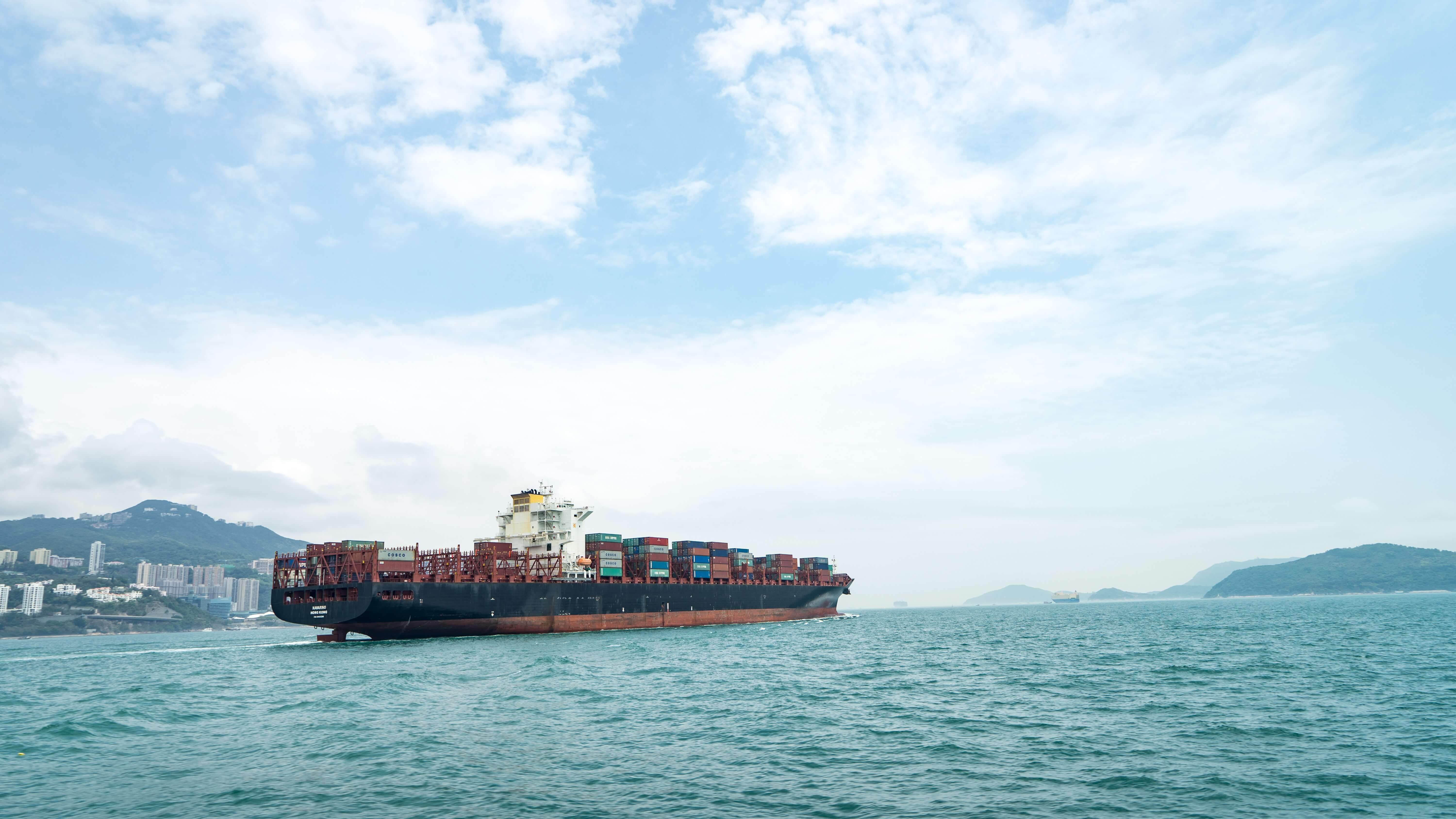 container ship at sea