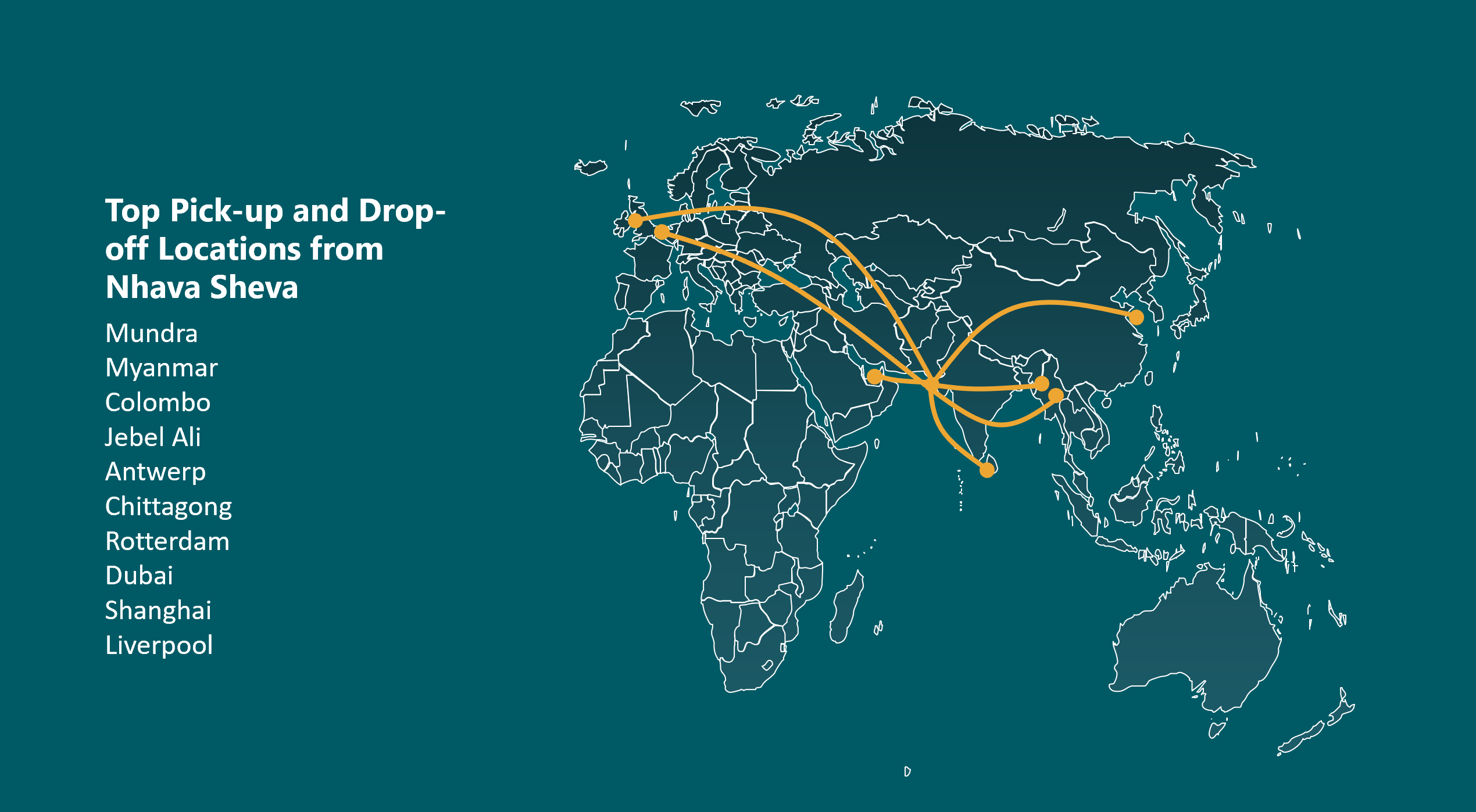 xchange map of nhava sheva pick-up and drop locations