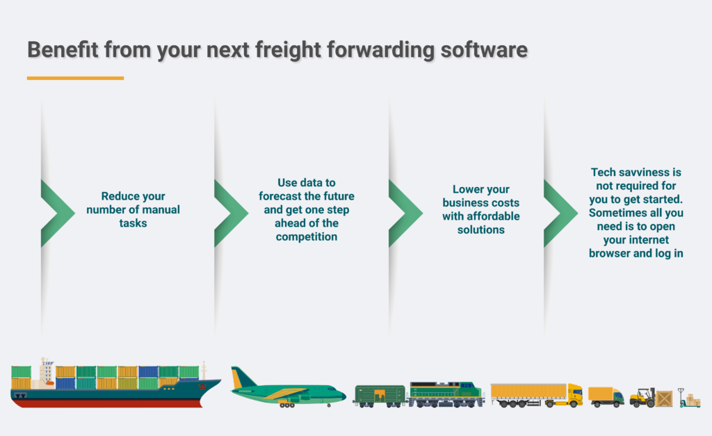 Here are some of the main benefits of using freight forwarding software