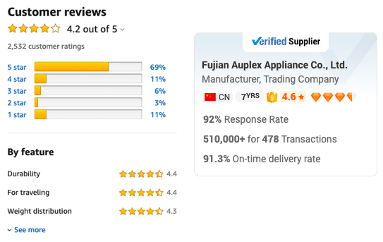 alibaba customer review screenshot