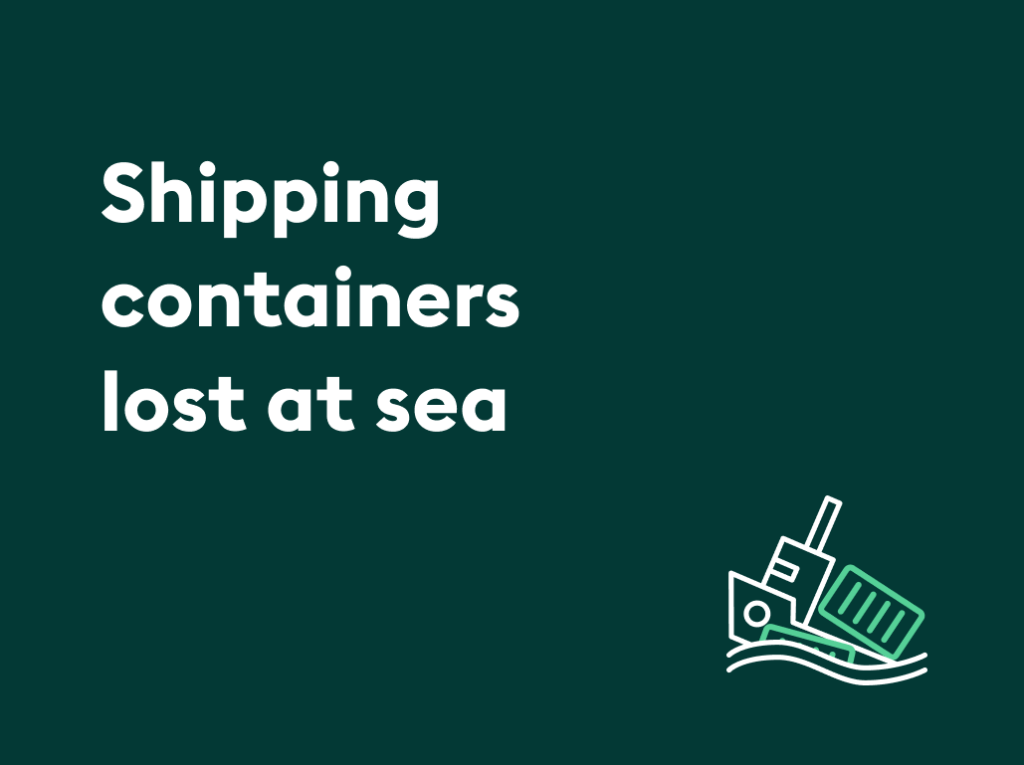 Containers lost at sea