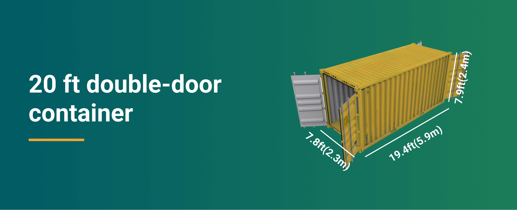 doubledoor container dimensions
