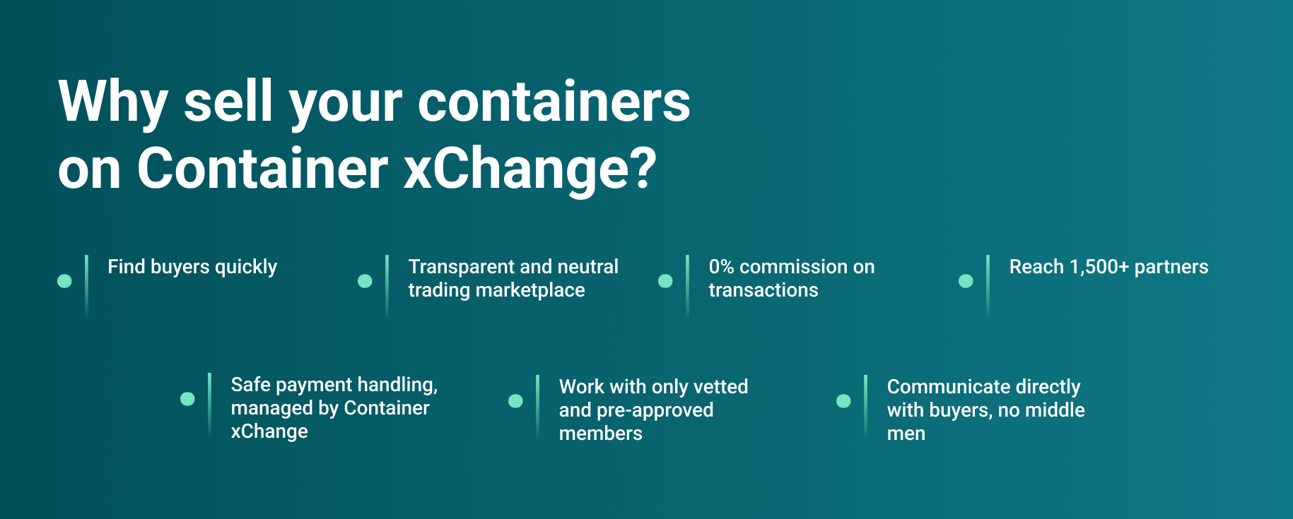 Why sell containers on xChange?