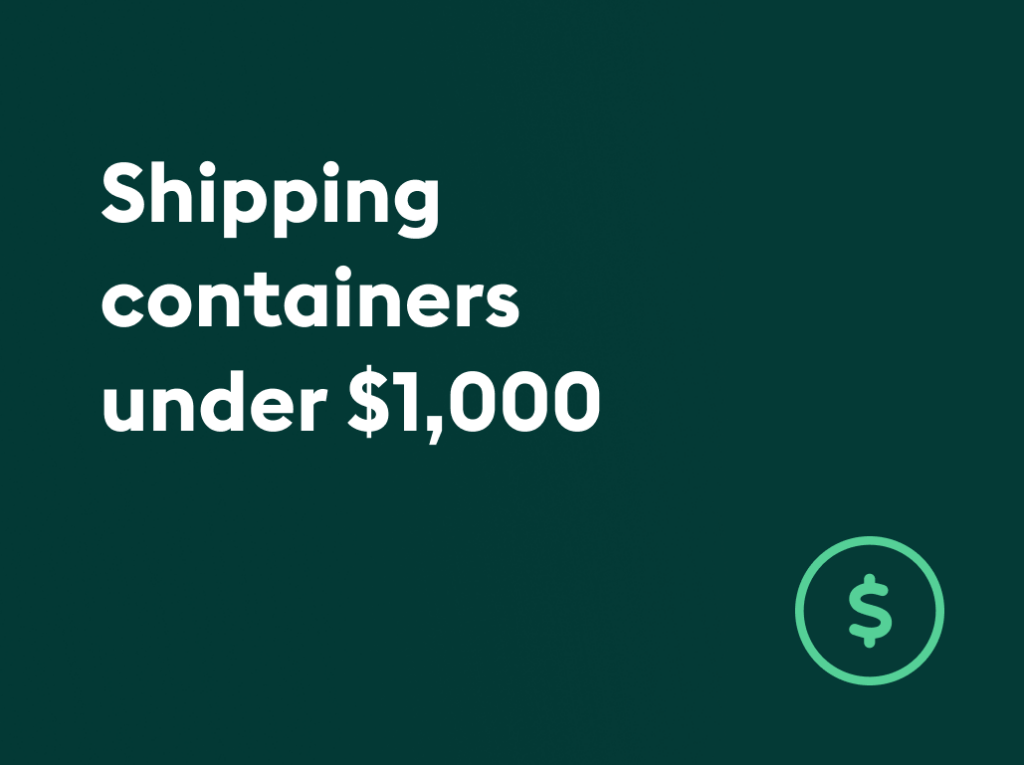 Thumbnail shipping containers under $1,000