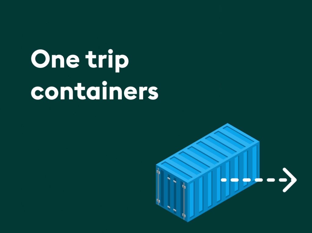 One trip shipping containers