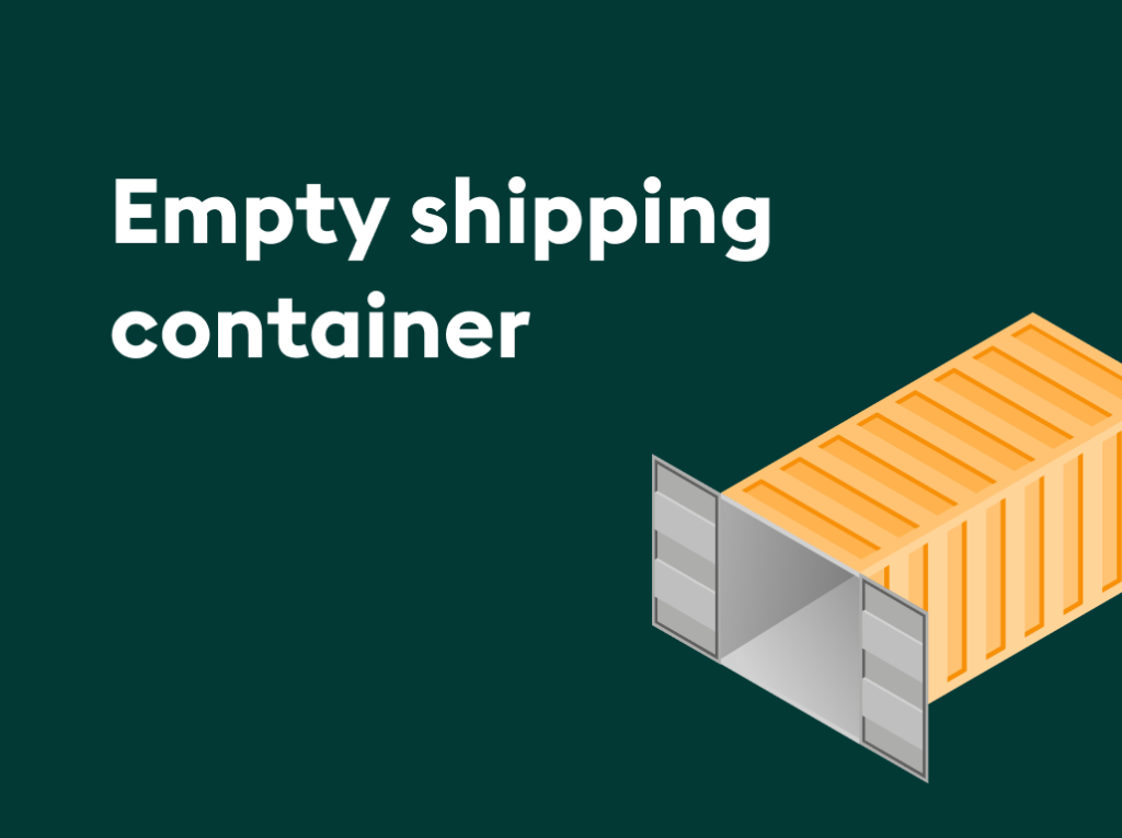 Empty shipping container