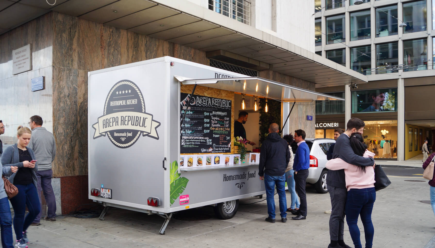 Shipping container food truck