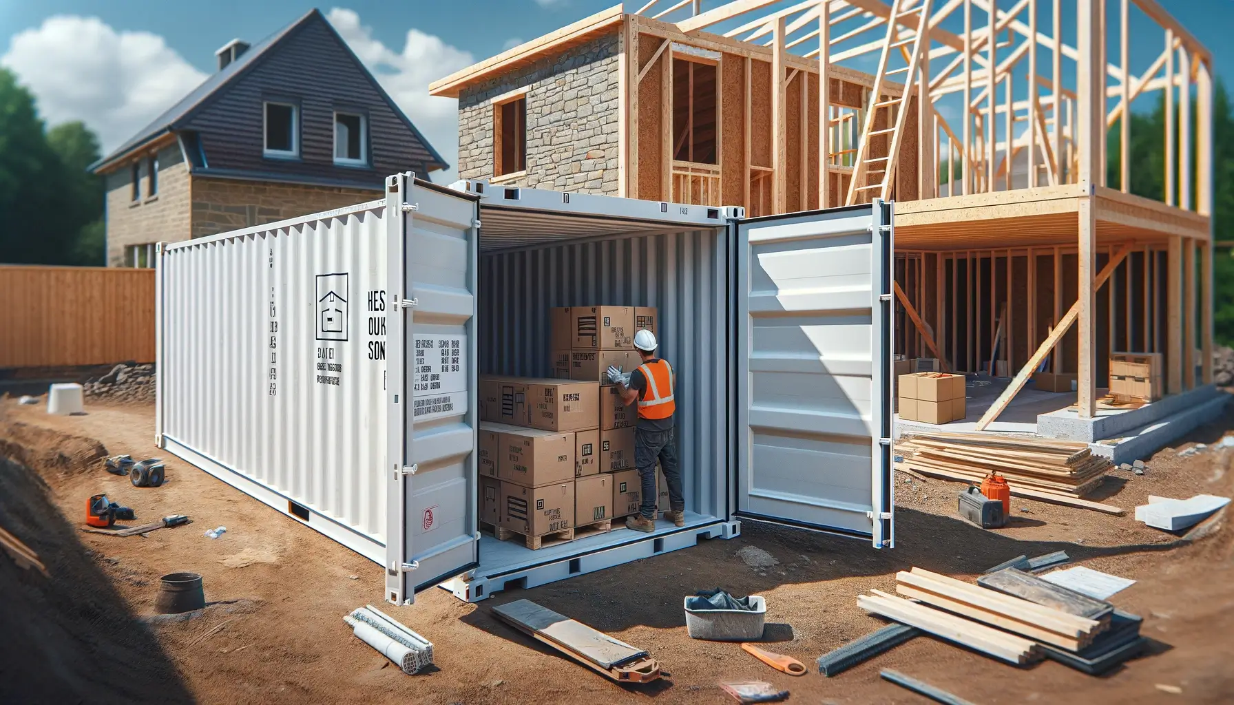 Construction storage unit